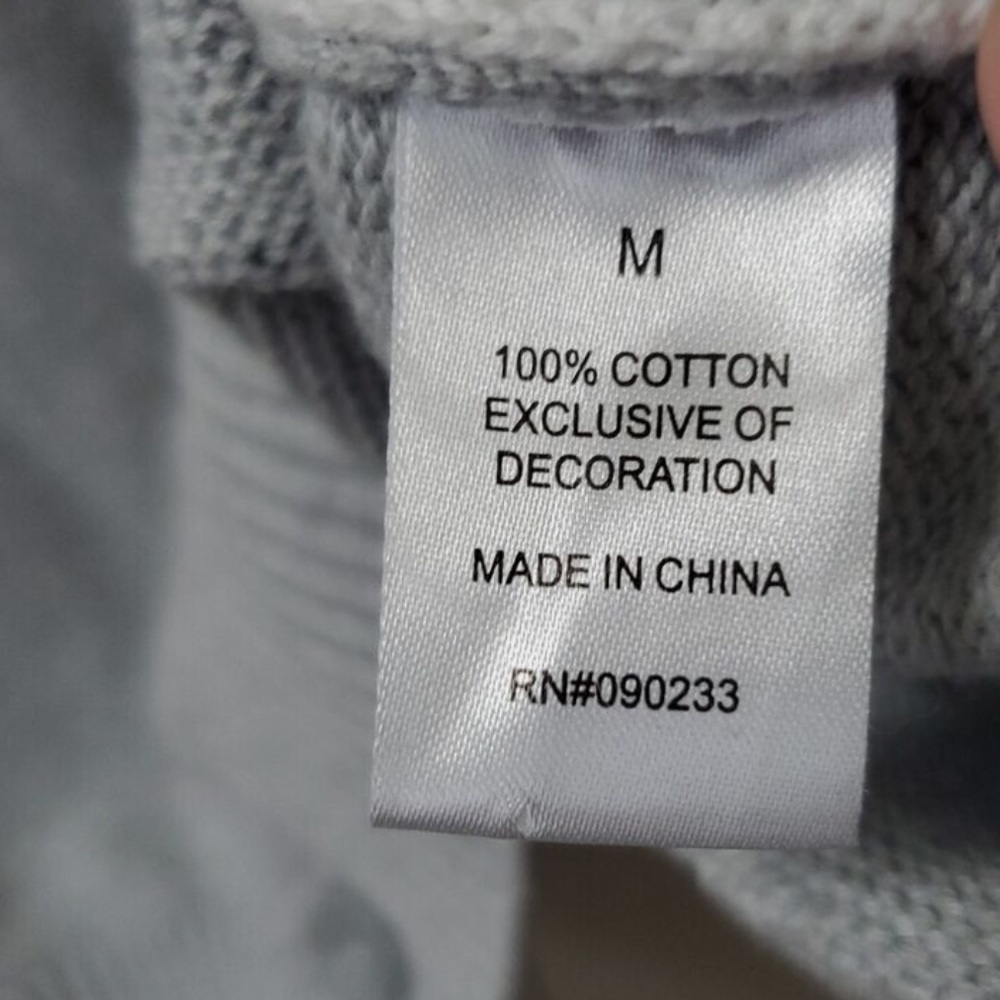 Pacsun Gray Cotton Peace "Love is all We Need" Embroidered Button-Up Cardigan M - Picture 5 of 6